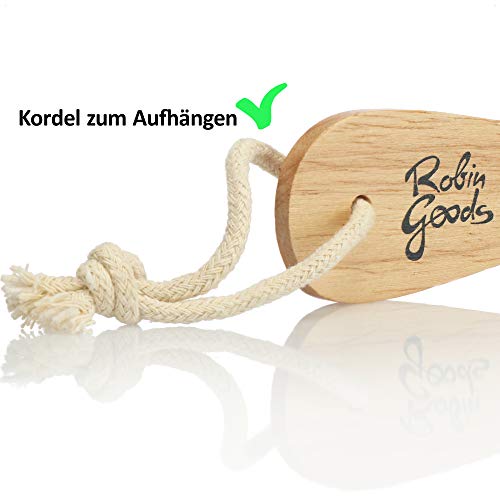 Robin Goods® eeltraspvoetvijl van hout, grof & fijn | Eeltvijl, eeltverwijderaar in plasticvrije verpakking, voor het… - Image 7