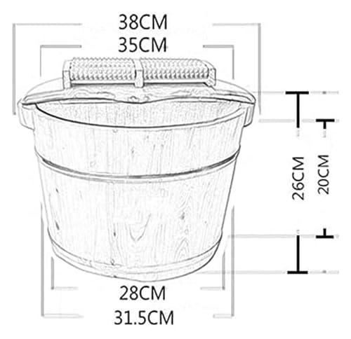 Bañera de pies de madera maciza con masaje y tapa miniatura 3