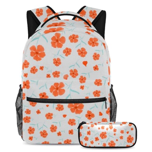 Cartable sac à dos bleu à rayures 2 pièces pour école et voyage