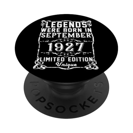 Cumpleaños Septiembre 1927 Edición Limitada Regalo Vintage PopSockets PopGrip Intercambiable