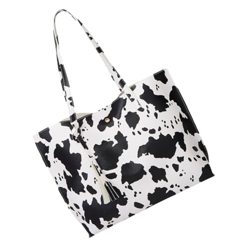 LIGIGWASH Bolso Mujer de Hombro con Diseño Vaca Estilo Tote con Gran Capacidad para Diario y Compras Resistente y Duradero para Mujer LIGIGWASH Bolso Mujer de Hombro con Diseño Vaca Estilo Tote con Gran Capacidad para Diario y Compras Resistente y Duradero para Mujer