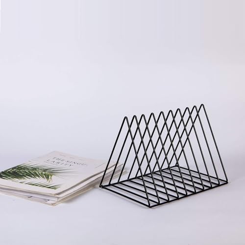 Triangle Magazine Rack Desktop Metal Iron Book Rack Record Holder Triangle Magazine Rack Stand ...
