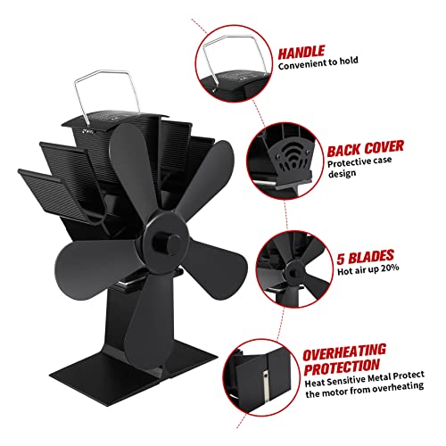 Ventilateur de cheminée feu Mobestech petit ventilateur poêle - 8