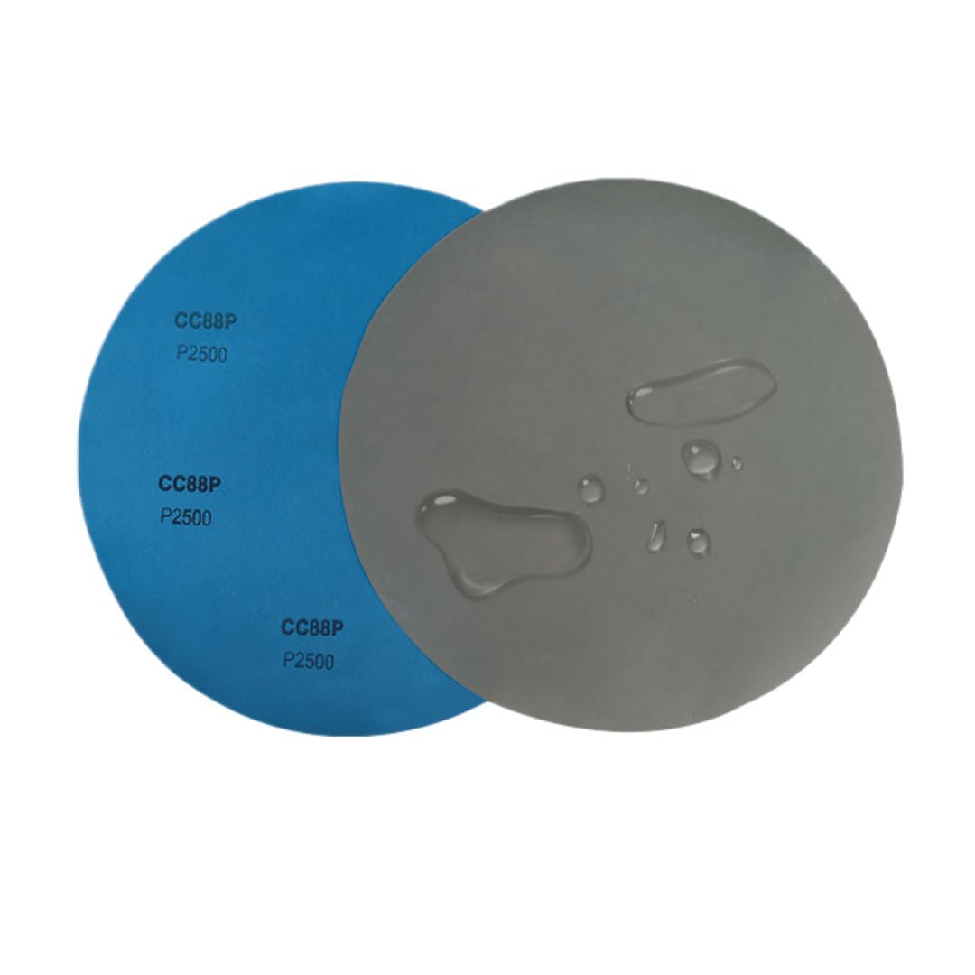 Carta vetrata al carburo di silicio, diametro 250 mm, 50 fogli rotondi for smerigliatura/lucidatura, for metallo, legno e materiali sintetici(With Adhesive 180mesh)