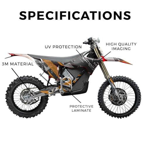 Image of Stark Varg MX 2023-2025 Graphics Kit Wrap - Grunge Star Orange - Varg MX Skin - Premium 3M Vinyl Protective Wrap Decal Cover - Easy to Apply | Crafted in The USA by MightySkins