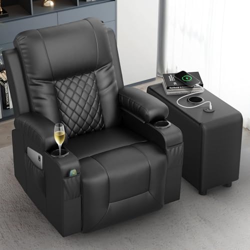 Recliner Chairs with Recliner Side Table End Table for Adults,