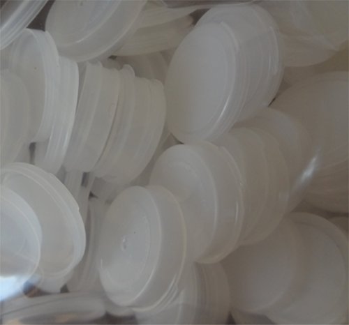 1/4-oz Natural Hinged Round Plastic Containers Small Jars (Bag of 25)