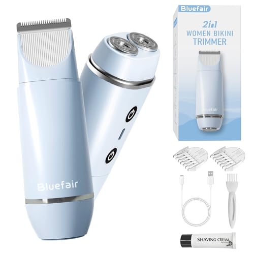 Image of 2 in 1 Electric Razors for Women Electric Shaver (Blue)