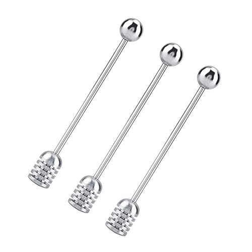 PRETYZOOM Honey Stirrer Wand Stainless Steel Honey Stick for Tea Coffee Syrup for Baking