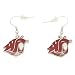 aminco NCAA Dangler Earrings, Washington State Cougars