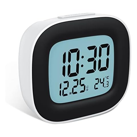 HOMVILLA Mini Alarm Clock with Temperature Display Cover
