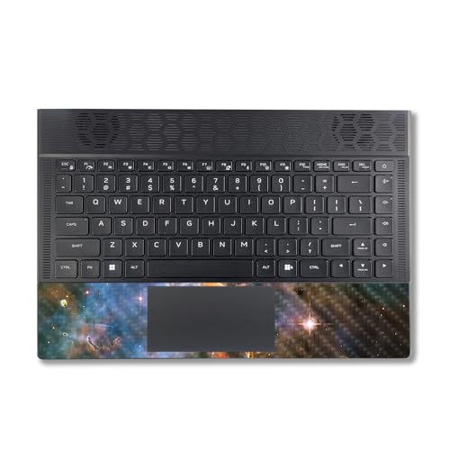 Image of MightySkins Carbon Fiber Skin Compatible With Alienware X14 R2 (2023) Full Wrap Kit - Golden Nebula | Protective, Durable Textured Carbon Fiber Finish | Easy To Apply & Change Styles | Made in the USA