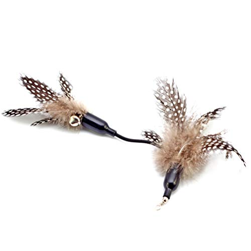 Conjunto de varinhas de brinquedo para gatos Tehaux brinquedo interativo de gato, pena de gato, refi