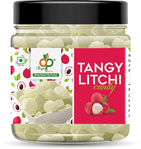 Organic Purify Litchi Flavour Candy | Candy Khatti Mithi Goli | Mukhwas | Mouth Freshner |Jar Pack| 400gm