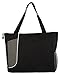 Two-Toned Poly Zippered Tote Bag