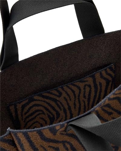Bolso Tote AllSaints Izzy Zebra East/West Negro y Marrón miniatura 6