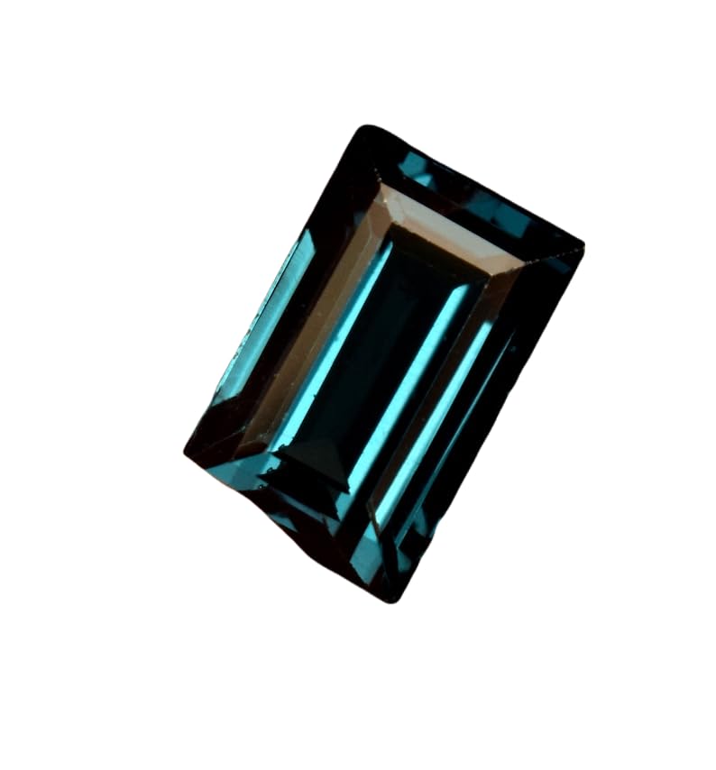 Tourmaline indicolite naturelle GH_NAT_10764 de forme émeraude pour création de bijoux de valeur