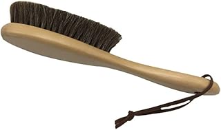 MILISTEN 1Pack Clothes Brush Lint Remover Brush with Genuine Soft Horsehair and Wooden Handle for Coat Men Suits Shoes Jacket