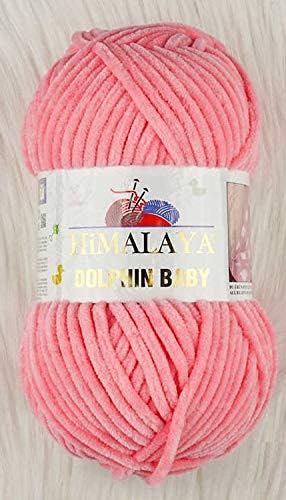 Himalaya Dolphin Baby 4 Skein Knitting Yarn 4x100 Gram (14,11 oz) Baby Blanket & Amigurumi Yarn Super Bulky 524 yds Velvet, Perfect for Baby Blankets & Crochet Projects