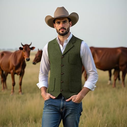 Men Casual Tweed Suit Vest,Men Retro Herringbone Waistcoat2