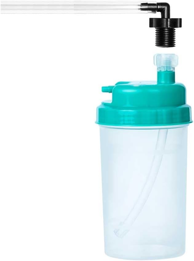 Oxygen Concentrator Humdifier Bottle with extra pipe and connector suitable for all types of oxygen concentrator machines, 500 ml bottle