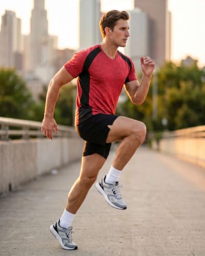 Image of 5 Pack: Men's V-Neck Dry-Fit Moisture Wicking Active Athletic Tech Performance T-Shirt