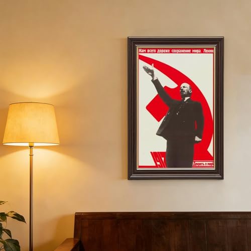Toile propagande soviétique Lénine déco murale rétro affiche russe cadre