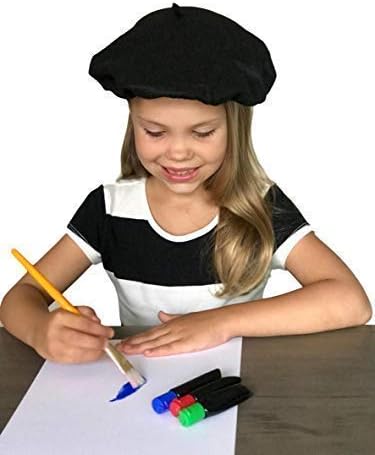 Beret Hats for Women and Kids Black 