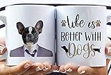 Personalized Funny Dog Mug with Face Change For Mom, Dad Gifts For Dog Lovers Owners From Daughter...