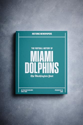 Signature gifts Miami Football Personalized History Book - Dolphins Football Fan Gift - A Pro Football History Told Through Newspaper Archive Coverage - Add a Name On the Cover for Free - Dolphins