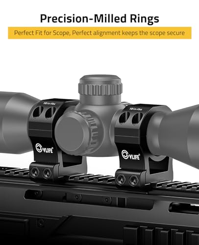 Image of CVLIFE Precision Scope Rings Mount - Compatible with Picatinny Rails and More - 2 Pieces