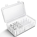 Piping Tips Storage Box with Fixed Pins, 42 Pegs Piping Tip Set Organizer Case, Cake Decorating Kit Storage Organizer