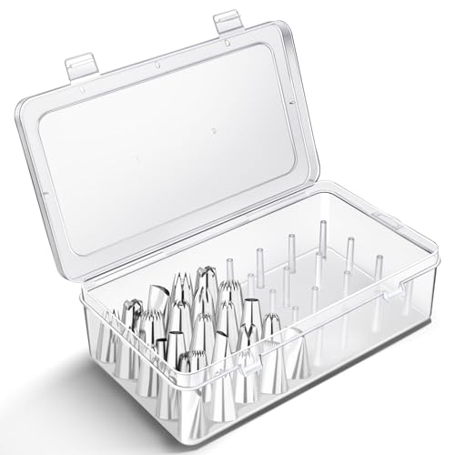 Piping Tips Storage Box Organizer Case with Pegs