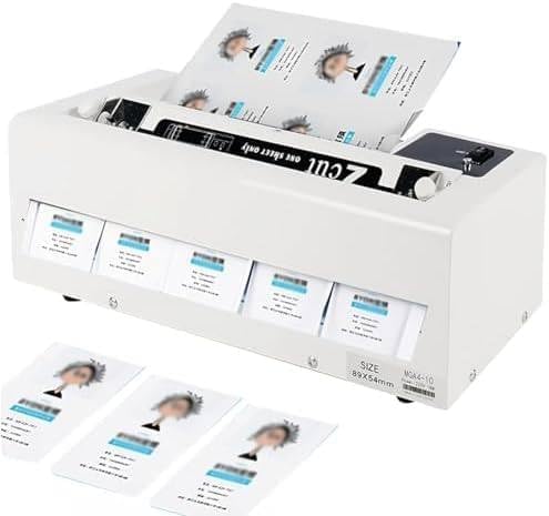 Cortador de tarjetas de visita, máquina de corte eléctrica automática, corta 30 tarjetas por minuto, máquina de corte de papel eficiente para uso profesional