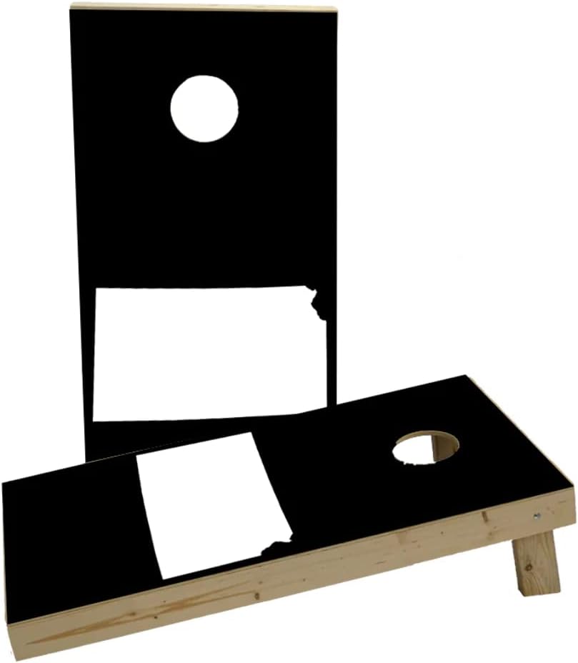 Black Kansas Theme Custom Cornhole Board Game Set