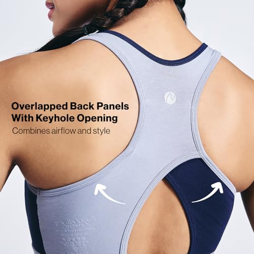 Image of NYKD (NYK904 Ultimate High Impact Non Wired & Padded Sports Bra for Women | Bounce Control with Quick Dry Formula & Multiway Straps | Ideal for Gym, Workout & Yoga