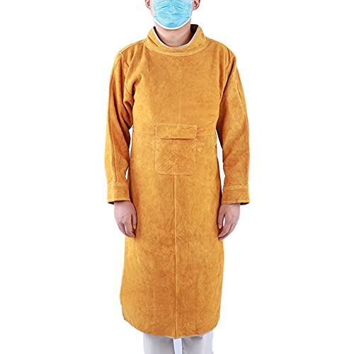 Vestes de Soudage pour Hommes, Tablier de Protection du Travail du Soudeur de sécurité, Tablier de Soudage Résistant à l'usure, Ignifuge, Tablier en Peau de Vache pour les