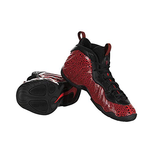 Nike Little Posite One (Kids) Black/Bright Crimson3