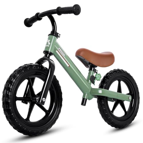 KRIDDO Toddler Balance Bike 2 Year Old, Kids Balance Bike for 2-5 Years Old, Dual Bearing for Smoother Riding, Adorable Plate, Adjustable Seat and Handlebar, Toddler Bike Gifts Age 2-3, Green KRIDDO Toddler Balance Bike 2 Year Old, Kids Balance Bike for 2-5 Years Old, Dual Bearing for Smoother Riding, Adorable Plate, Adjustable Seat and Handlebar, Toddler Bike Gifts Age 2-3, Green