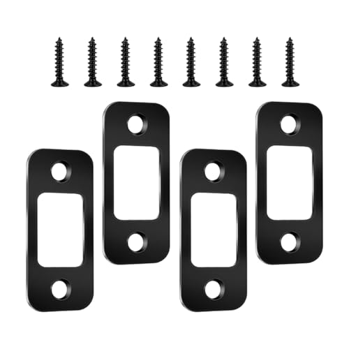 Corrector de placa de metal para puerta con agujero grande, placa trasera para evitar que se pegue y desalinee la herramienta de hardware de la puerta