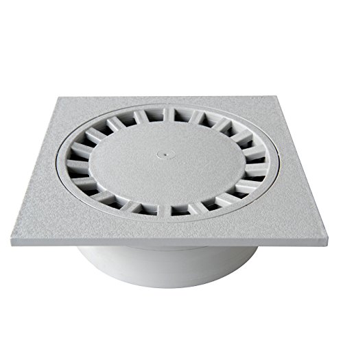 First Plast CHPVC25G Chiusino Sifonato in PVC, Grigio, 250x250 mm
