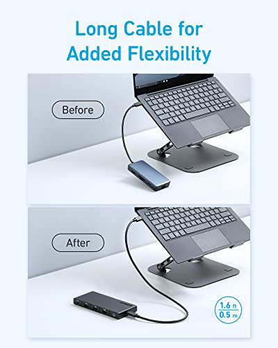 Image of Anker USB C Hub (10-in-1), Dual Monitor with 4K HDMI, Max 100W Power Delivery, Dual 4K HDMI Ports, 4 USB-A /USB-C Data Ports, Ethernet and SD Card Reader for Dell Laptop, ThinkPad, and More