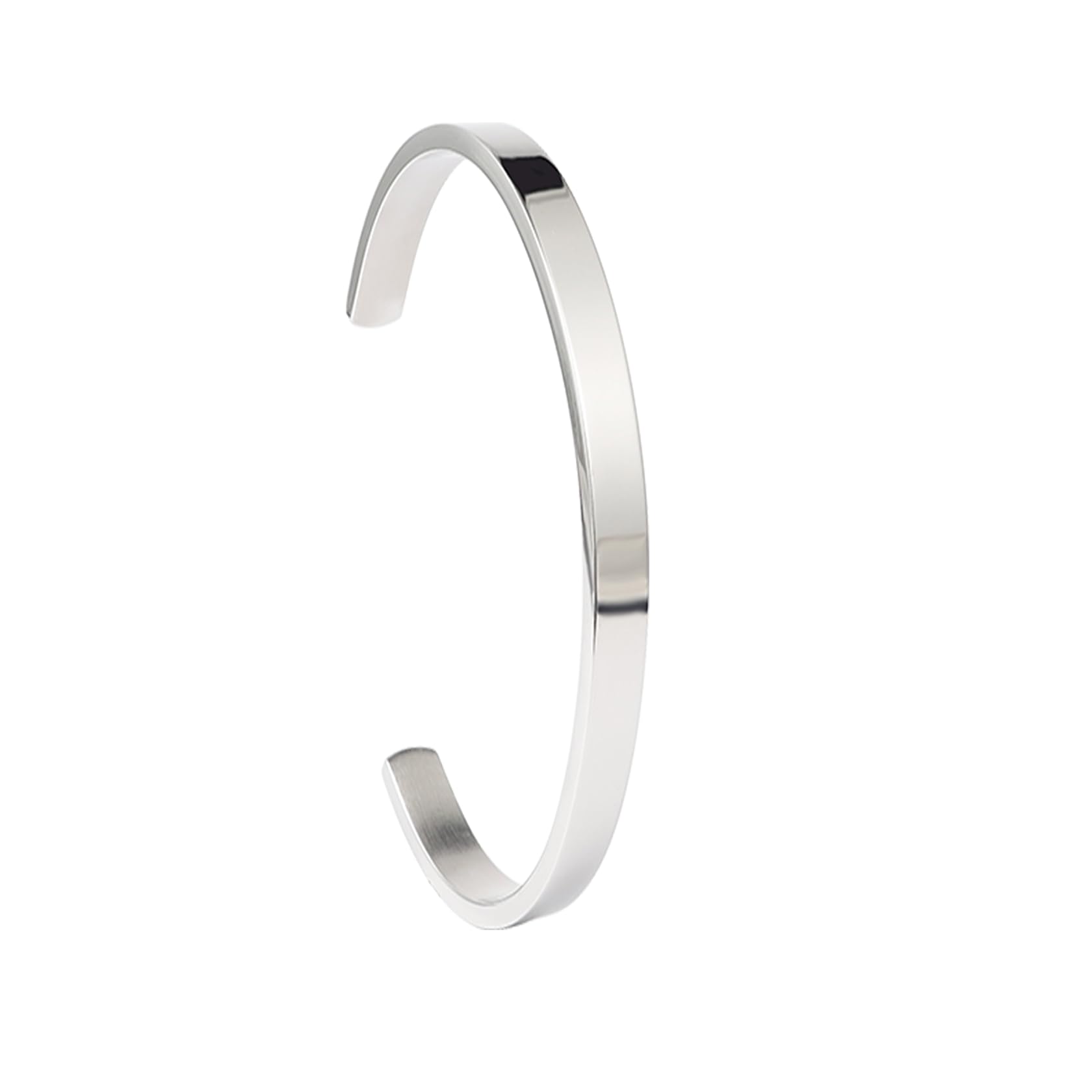 MILAKOO Armreif Damen silber gold schwarz rosa Edelstahl Armband Frauen Oval armreif 6/8mm Bracelet