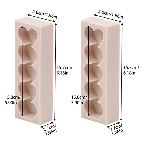 2Pcs Stacking Heart Candle Molds, 3D Love Shaped Silicone Soap Candle Mold, Candle Molds For Candle Making, Epoxy Resin Wax Plaster Craft Making, Art Supplies Home Decor Ideal Gift #TOP1