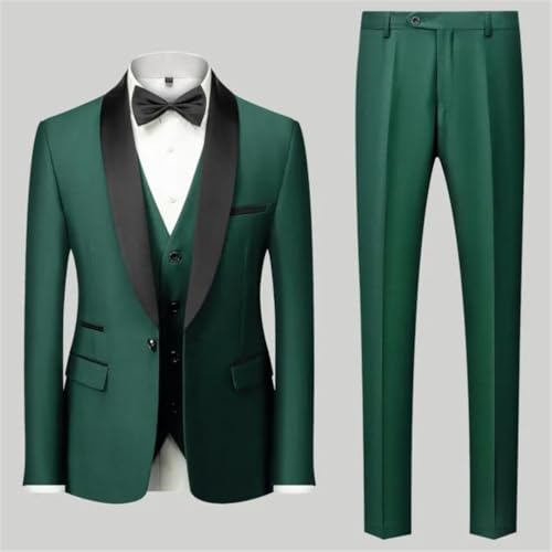 Men's One Button Vest Suit Set | 3-Piece Slim Jacket | Business Wedding Tailcoat2