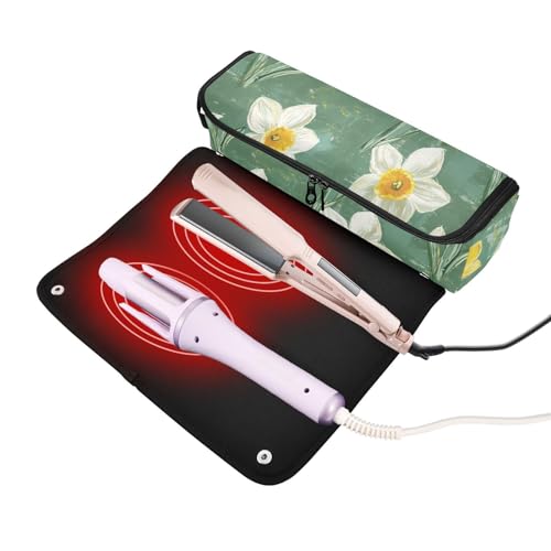 Bolso organizador para herramientas de cabello con base resistente al calor miniatura 2