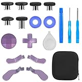 Wadeo Metal Thumbsticks Replacement for Xbox One Elite Series 2, 14 in 1 Purple Paddles Accessories for Elite Series 2 Controller, Gaming Parts Include Metal Mod 6 Swap Joysticks