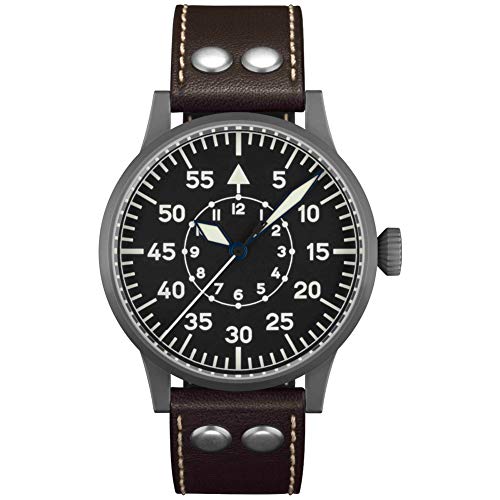 Laco 1925 861753 - Reloj analógico automático para Hombre, Correa de Cuero Color marrón