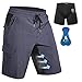 Produktbild Hiauspor Herren MTB Hose Kurz Gepolstert Mountainbike Hose mit Polster Fahrradhose Herren Atmungsaktiv Radhose Outdoor Schnelltrocknend Radlerhose (Grau,XL)