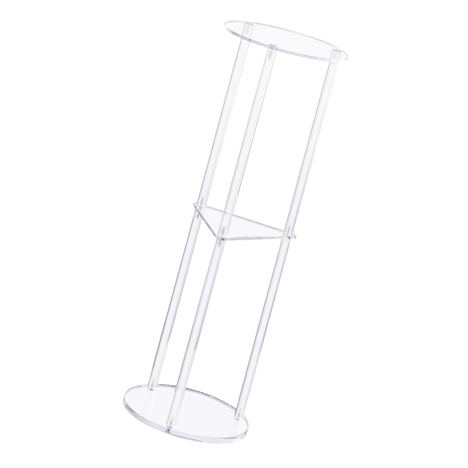 Elnwnnkc Sturdy Acrylics Round 3 Tiers Table Modern Elegant Designs Practical Multifunctional Home Accessory Storage Solution Space Saving Table